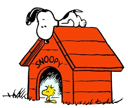 Snoopy en su casa